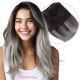 Ombre Grey Clip-in Volumizer - Human Hair