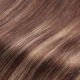 18 inch Wavy Clip-ins Remy Human Hair Dark Brown & Blonde Balayage 100g