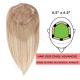 Dark Blonde Balayage Hair Topper for Full Coverage (Size: 6.5 inch x 6.5 inch) Remy Human Hair 