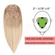 Dark Blonde Balayage Hair Topper For Thinning Hair Part Large Coverage (Size: 3 inch - 5.75 inch x 5 inch) Remy Human Hair 