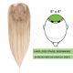 Dark Blonde Balayage Hair Topper for Thinning Hair Crown (Size: 5 inch x 4 inch) Remy Human Hair 