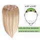 Dark Blonde Balayage Hair Topper For Thinning Hair Full Crown (Size: 6.5 inch x 2.25 inch) Remy Human Hair 