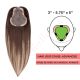Dark Brown & Blonde Balayage Hair Topper For Thinning Hair Part Large Coverage (Size: 3 inch - 5.75 inch x 5 inch) Remy Human Hair 