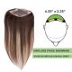Ombre Balayage Hair Topper For Thinning Hair Full Crown (Size: 6.5 inch x 2.25 inch) Remy Human Hair 