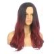 DM1707537-v4 Ombre Burgundy Long Synthetic Hair Wig Square Cut Bob [FINAL SALE]