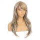 DM1810700-v4 Mixed Blonde and Brown Highlights Long Synthetic Hair Wig with Bangs