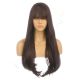 DM1810750-v4 Brown Long Synthetic Hair Wig with Bangs [FINAL SALE]