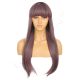 DM2031205-v4 Brown Purple Long Synthetic Hair Wig with Bangs [FINAL SALE]