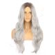 DM2031276-v4 Ombre Grey Long Synthetic Hair Wig  [FINAL SALE]