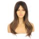 DM2031342-v4 Ombre Soft Brown Long Synthetic Hair Wig with Bangs [FINAL SALE]