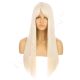 DM2031353-v4 White Blonde Long Synthetic Hair Wig with Bangs [FINAL SALE]