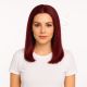 Everly - Short Burgundy Remy Human Hair Wig 14 Inches Bob Wig