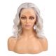 Chloe - Short Silver Remy Human Hair Wig 14 Inches Bob Wig