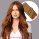 Light Brown #8 Invisible Wire Extensions - Synthetic Hair [FINAL SALE]