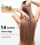 14 Inch Nano-Rings Remy Hair