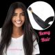 Jet Black #1 Nano-Rings Remy Hair