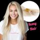 Platinum Blonde Nano-Rings Remy Hair