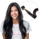 Black/Brown #1b Micro-loops Human Hair