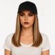 10 inch Remy Human Hair Ombre Balayage Wig, Black Hat [FINAL SALE]