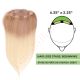 Ombre Ash Blonde Hair Topper For Thinning Hair Full Crown (Size: 6.5 inch x 2.25 inch) Remy Human Hair 