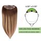 Dark Brown & Blonde Balayage Hair Topper For Thinning Hair Full Crown (Size: 6.5 inch x 2.25 inch) Remy Human Hair 