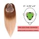 Ombre Blonde Hair Topper For Thinning Hair Part Large Coverage (Size: 3 inch - 5.75 inch x 5 inch) Remy Human Hair 