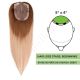 Ombre Blonde Hair Topper for Thinning Hair Crown (Size: 5 inch x 4 inch) Remy Human Hair 