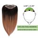 Ombre Chestnut Brown Hair Topper For Thinning Hair Full Crown (Size: 6.5 inch x 2.25 inch) Remy Human Hair 