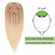 Ombre Light Blonde Hair Topper for Thinning Hair Crown (Size: 5 inch x 4 inch) Remy Human Hair 