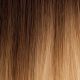 10 inch Topper with Bangs Full Coverage, Remy Human Hair Dark Brown to Light Blonde Blend #R4T5 10 80g