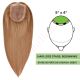 Light Brown #8 Hair Topper for Thinning Hair Crown (Size: 5 inch x 4 inch) Remy Human Hair 