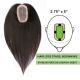 Black / Brown #1b Hair Topper For Thinning Hair Part (Size: 2.75 inch x 5 inch) Remy Human Hair 