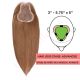 Chestnut Brown #6 Hair Topper For Thinning Hair Part Large Coverage (Size: 3 inch - 5.75 inch x 5 inch) Remy Human Hair 