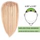 Honey Brown & Ash Blonde #12/24  Hair Topper For Thinning Hair Full Crown (Size: 6.5 inch x 2.25 inch) Remy Human Hair 