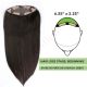 Black / Brown #1b Hair Topper Thinning Hair Full Crown (Size: 6.5 inch x 2.25 inch) Remy Human Hair 