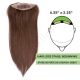 Dark Brown #2 Hair Topper Thinning Hair Full Crown (Size: 6.5 inch x 2.25 inch) Remy Human Hair 