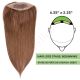Chocolate Brown #4 Hair Topper For Thinning Hair Full Crown (Size: 6.5 inch x 2.25 inch) Remy Human Hair 
