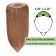 Chestnut Brown #6  Hair Topper For Thinning Hair Full Crown (Size: 6.5 inch x 2.25 inch) Remy Human Hair 