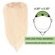 Blonde #60 Hair Topper For Thinning Hair Full Crown (Size: 6.5 inch x 2.25 inch) Remy Human Hair 