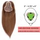 Chocolate Brown #4 Hair Topper For Thinning Hair Part Large Coverage (Size: 3 inch - 5.75 inch x 5 inch) Remy Human Hair 