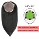 Jet Black #1 Hair Topper for Full Coverage (Size: 6.5 inch x 6.5 inch) Remy Human Hair 