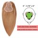 Light Brown #8 Hair Topper For Thinning Hair Part Large Coverage (Size: 3 inch - 5.75 inch x 5 inch) Remy Human Hair 