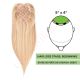 Honey Brown & Ash Blonde #12/24  Hair Topper for Thinning Hair Crown (Size: 5 inch x 4 inch) Remy Human Hair 