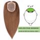 Chocolate Brown #4 Hair Topper for Thinning Hair Crown (Size: 5 inch x 4 inch) Remy Human Hair  