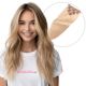  Sandy Blonde Clip-ins Human Hair