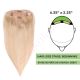 Sandy Blonde Hair Topper For Thinning Hair Full Crown (Size: 6.5 inch x 2.25 inch) Remy Human Hair 