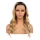 Sarah - Long Ombre Blonde Remy Human Hair Wig 18 Inches 