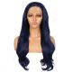 G1904809B-v2 - Long Blue Synthetic Hair Wig  [FINAL SALE]