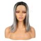 G1901635-v2 - Short Grey Synthetic Hair Wig  [FINAL SALE]