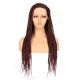 FU1904696-v2 - Long Burgundy Synthetic Hair Braided Wig  [FINAL SALE]